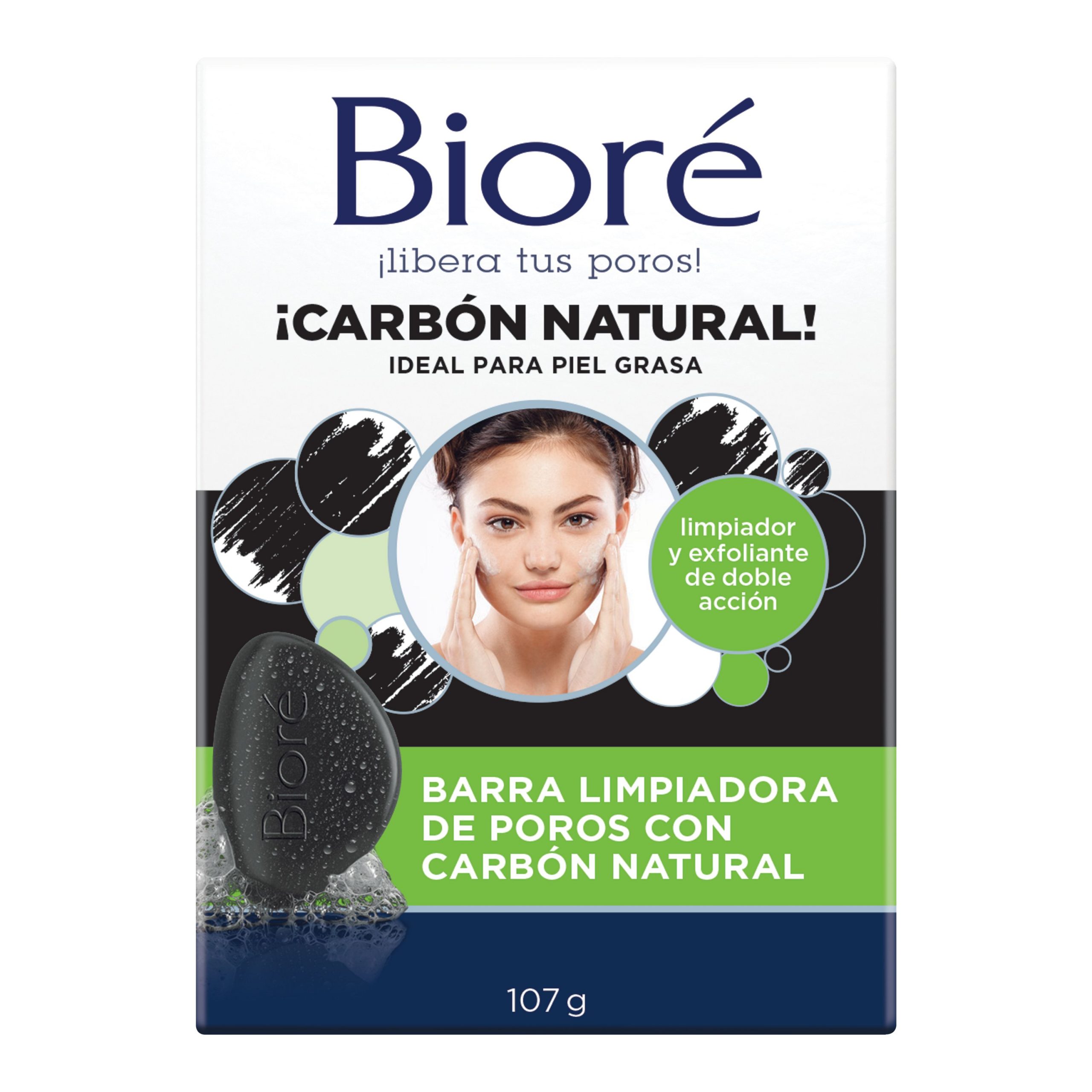  Elimina la suciedad de tus poros con Bioré® Barra Limpiadora de Poros con Carbón