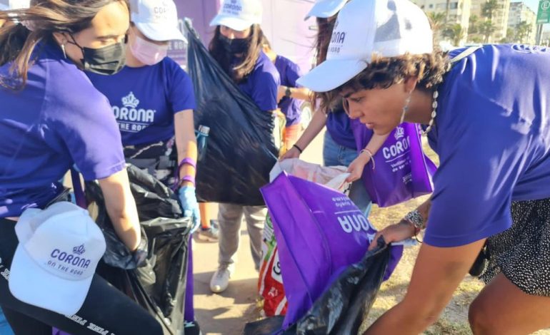  Corona realiza limpieza de playas en Pichilemu