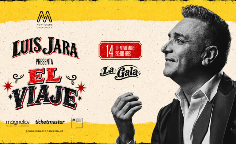  Luis Jara presentará “El Viaje” con una gala en Gran Arena Monticello